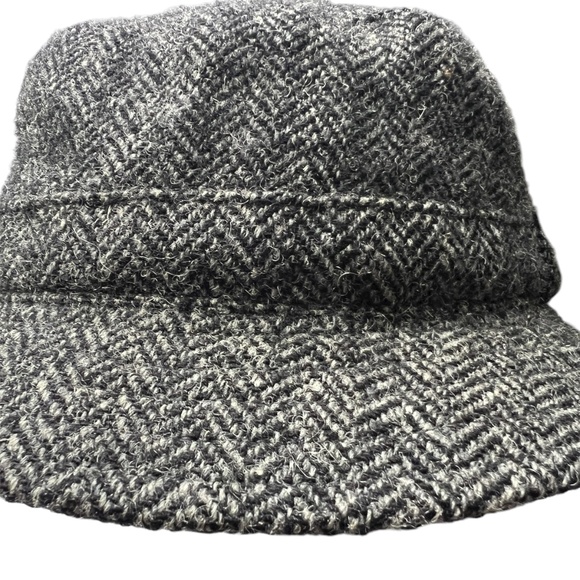 Hat Harris Tweed Fishing Bucket 100% Wool Gray Size XXL Outer Hebrides Scotland - Picture 5 of 10
